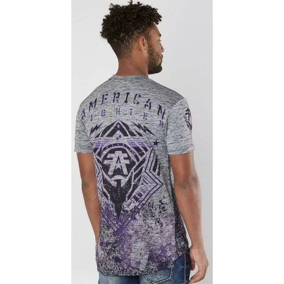 AMERICAN FIGHTER Men's T-Shirt WARDELL Gray Athlet - Picture 7 of 8